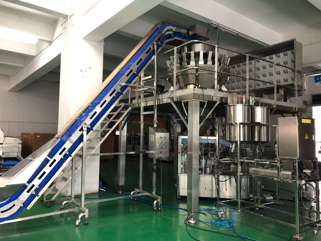 24 лотка двойных винта машины упаковки Weigher Multihead голов линейных для маслообразных липких свежих продуктов
