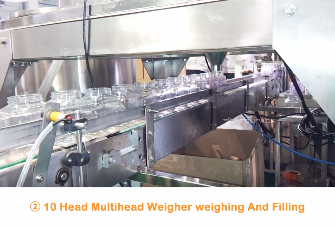 Weigher автоматические 10 главный Multihead прачечная отбортовывает опарник может разлить заполняя и пакуя систему по бутылкам
