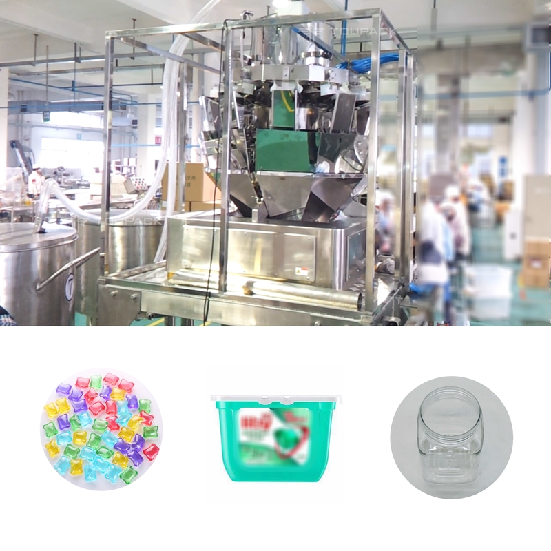 Weigher автоматические 10 главный Multihead прачечная отбортовывает опарник может разлить заполняя и пакуя систему по бутылкам