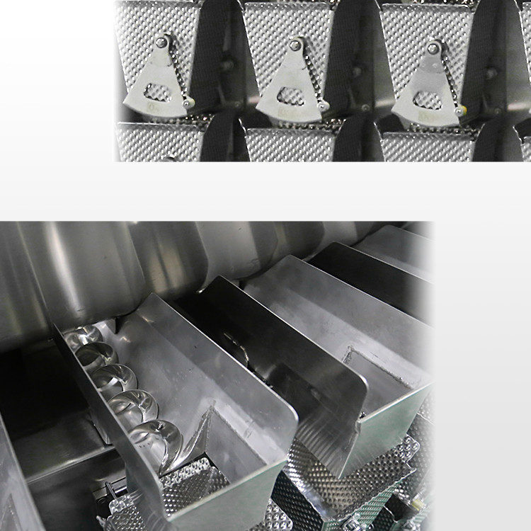 Промышленный Dimpled двойной винт хоппера кормить Weigher Multihead для свежей липкой запасной части нервюры еды