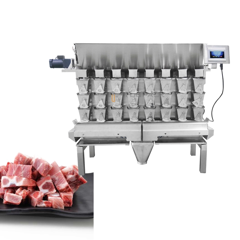 Промышленный Dimpled двойной винт хоппера кормить Weigher Multihead для свежей липкой запасной части нервюры еды