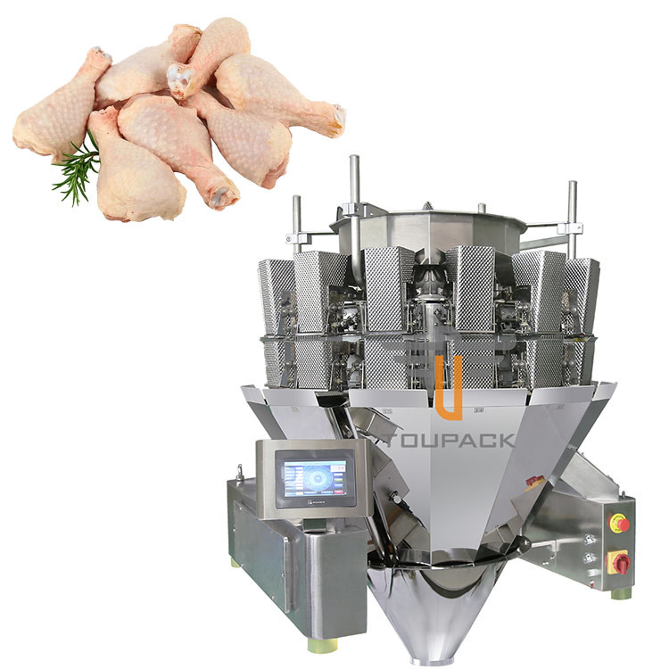 14 главный автомобиль куриной ножки свежего мяса SS 10-500g Weigher комбинации веся привинчивая питаясь систему