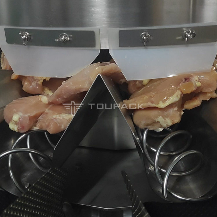 Голова хоппера 14 плиты димпла машины упаковки Weigher винта 1.0L 1.5L для куриной грудки