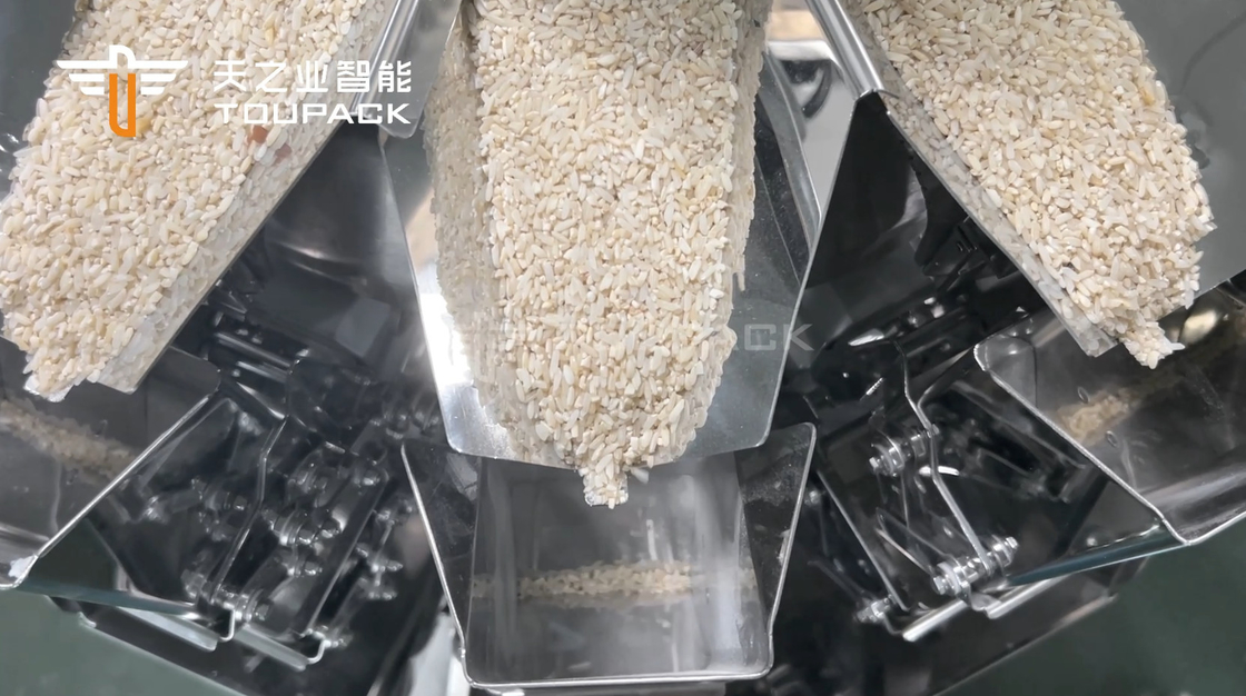 14 ведра Автоматический многоголовый весовщик 1 кг 2 кг 5 л Зерновые продукты Пищевые зерна Рисовая упаковочная машина