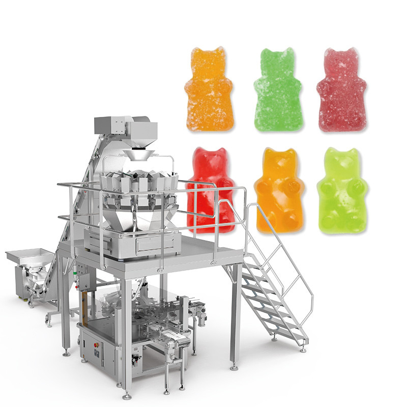 QQ Candy Gummies Cheese Sticky Screw Multihead Weigher Automatic Cookies Packing Machine For Zipper Bag Stand Up Pouch (Конфеты с керамической резьбой, керамическая резьба, керамическая резьба)
