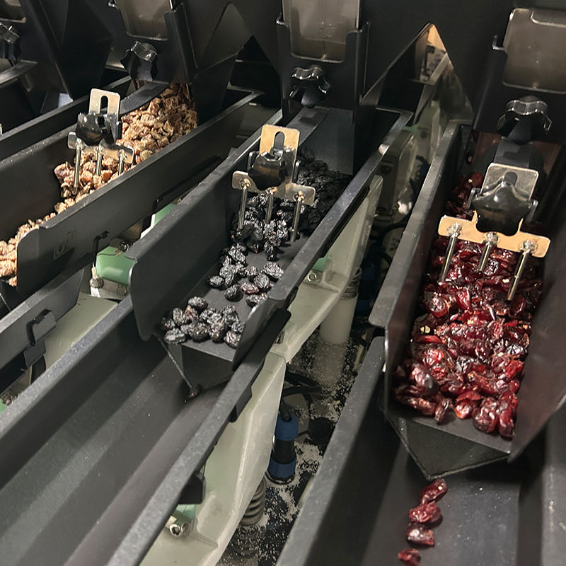 Многокомпонентная упаковочная машина для корма для домашних животных 2,5 кг с мультиголовочным весовым дозатором и линейным весовым дозатором для упаковки в пакеты дой-пак с застежкой зиплок