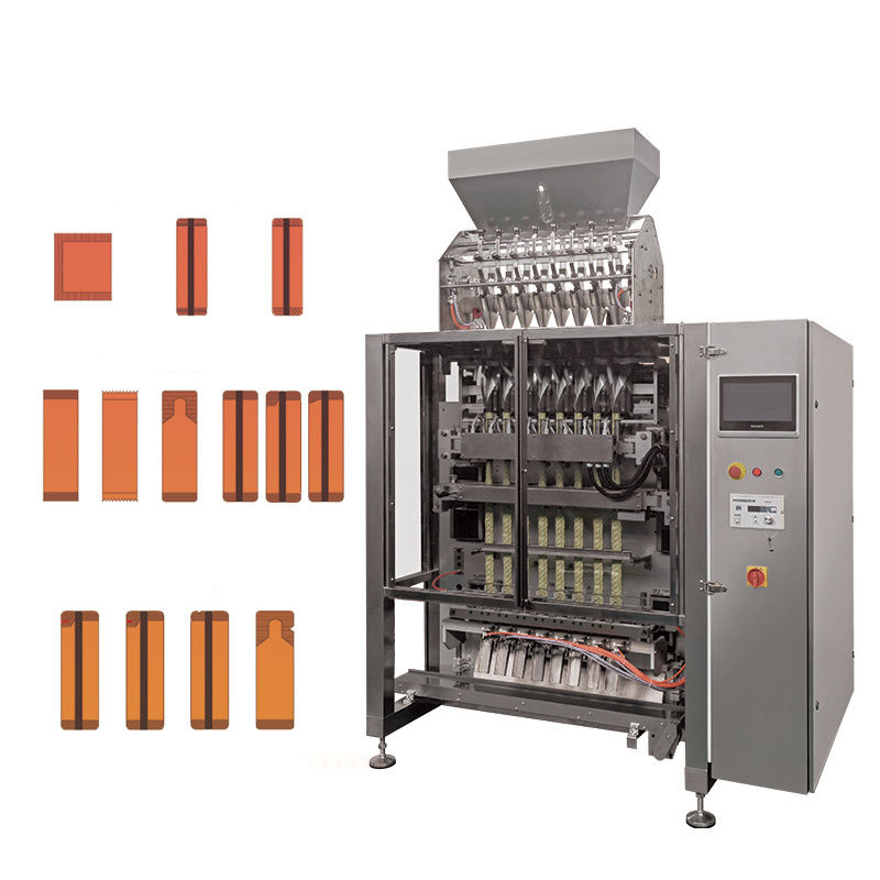 Полностью автоматическая машина для упаковки и заполнения кетчупа VFF Multi Track Vertical 4 Sides Seal Sachet Tomato Sauce Packaging Machine