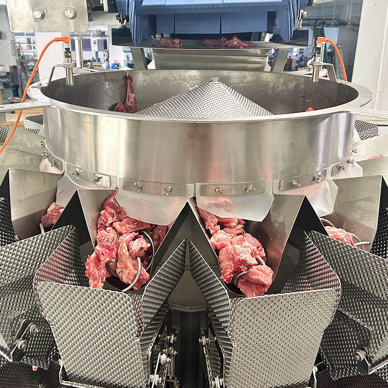 Точная и эффективная автоматическая система взвешивания и упаковки коробок для стейков рибей