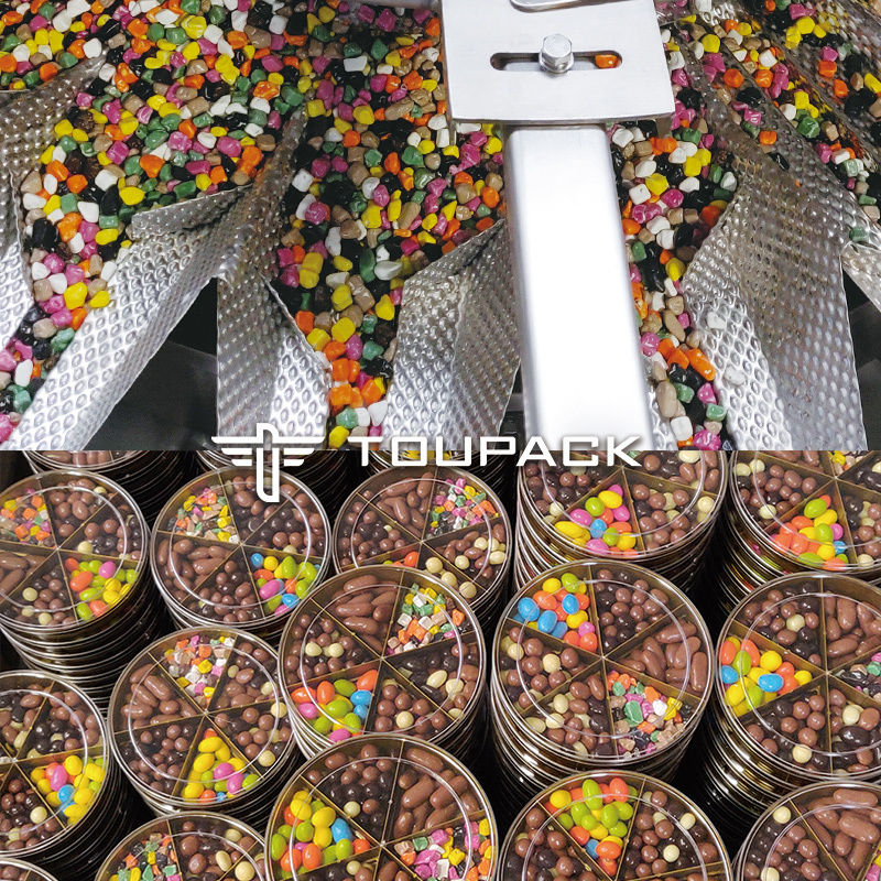 Авто поднимайтесь сумка Doypack взвешивание упаковки гранул арахис кешью орехи многоголовый весовщик заполняющая машина