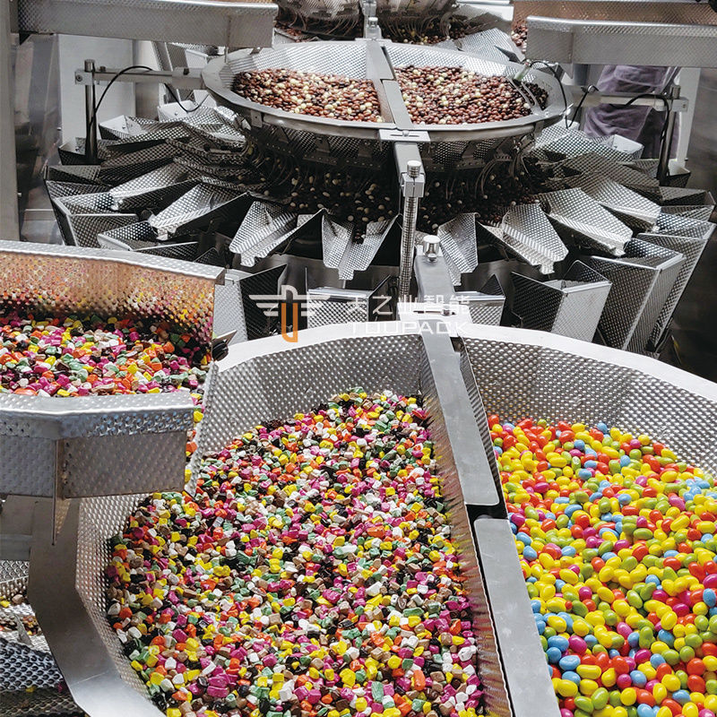 Авто поднимайтесь сумка Doypack взвешивание упаковки гранул арахис кешью орехи многоголовый весовщик заполняющая машина