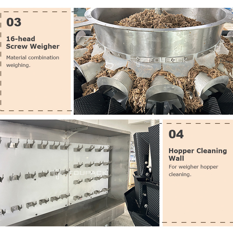 Автоматическая куриная говядина с застежкой и застежкой с предварительно созданным взвешиванием, заполняющая упаковочная машина замороженные морепродукты, упаковочная машина для пакетов