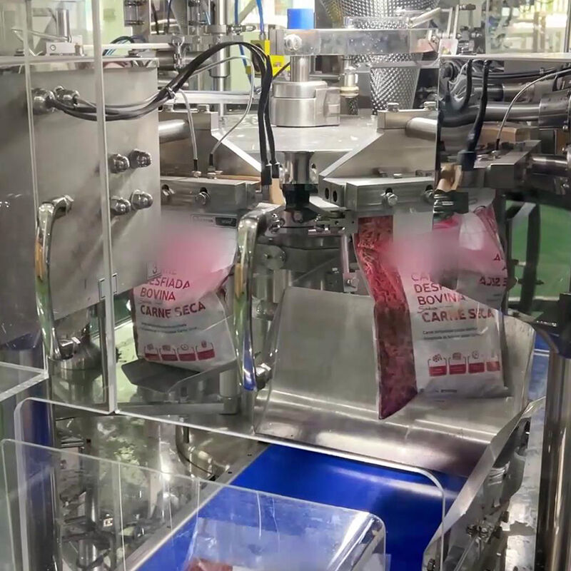 Автоматическая упаковочная машина для дой-пак пакетов пищевого класса для жареной курицы, смесей для салатов, взвешивания и наполнения, упаковочная машина для замороженных морепродуктов