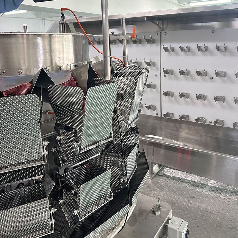Замороженные продукты Шрубовое питание Многоголовый весовщик Автоматическая линия упаковки поднос