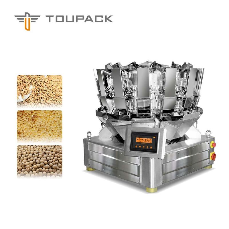 Хлопья Weigher компакта PLC/MCU 10 главные Multihead, хлопья и макаронные изделия гибкого трубопровода мозоли, конфета, семя, гайка, машина упаковки печенья
