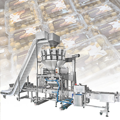 Машина упаковки полиэтиленового пакета плода овоща свежих продуктов Weigher 14 главная автоматическая Multihead