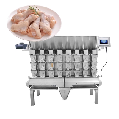 8 голов 3 комбинации Multihead Weigher слоя машины упаковки для панированых цыплят