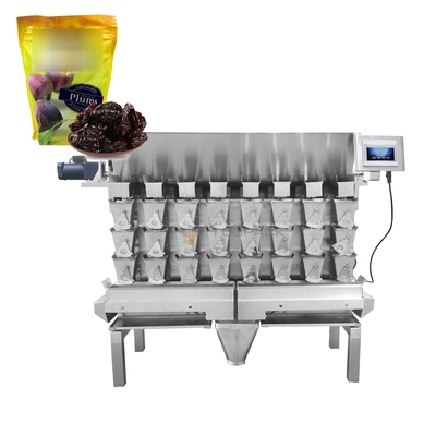 Стороны подушки 4 герметизируя машину упаковки Weigher Multihead для черносливов сохраненного плода