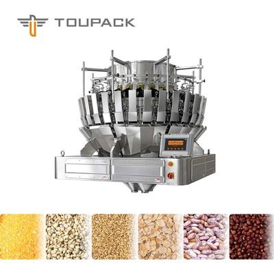 Машина Weigher конвейерной ленты хлопьев соь зерен с несколькими головками пакуя автоматическая